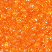 Glasperlen rocailles 8/0 (3mm) Transparent orange